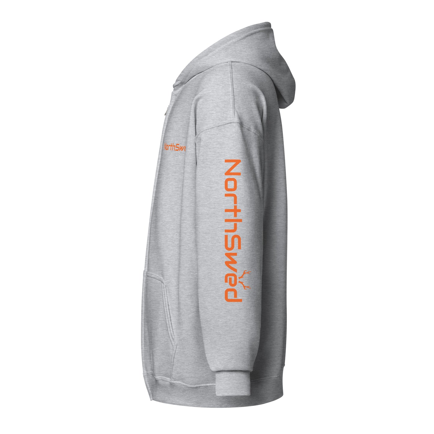 Hoodie unisex med dragkedja