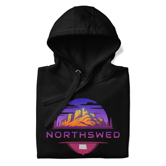Hoodie Premium unisex NS mountain purple/orange