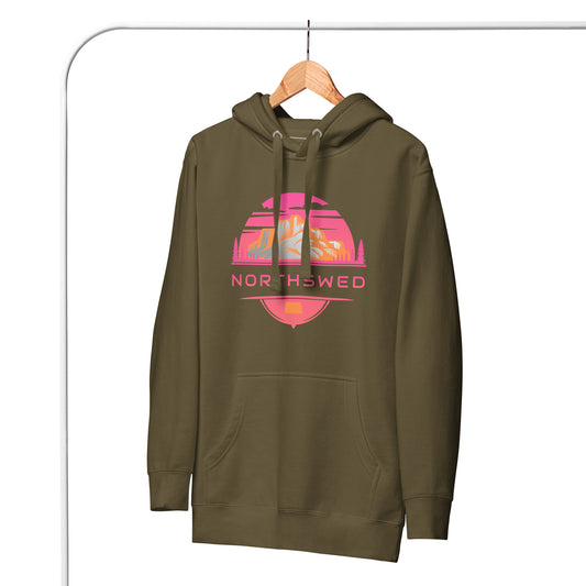 Hoodie Premium unisex NS mountain rosa
